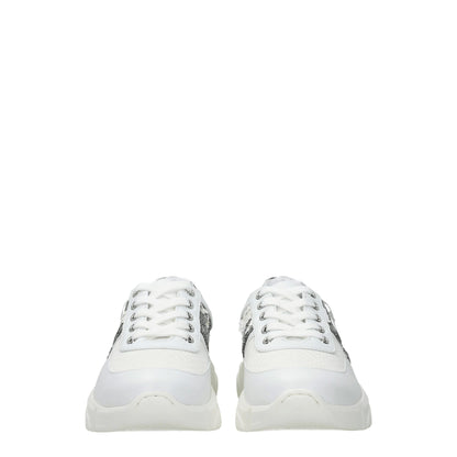Love Moschino White Fabric Chunky Sneakers