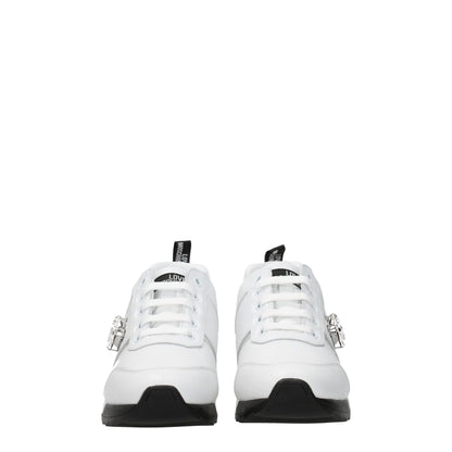 Love Moschino White Leather Low Top Sneakers