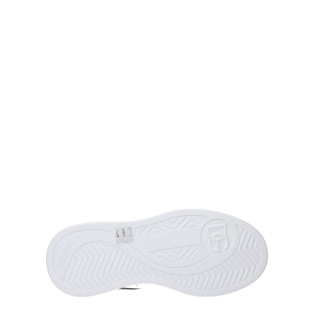 Dolce &amp; Gabbana White Leather Low Top Sneakers