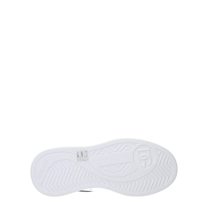 Dolce &amp; Gabbana White Leather Low Top Sneakers