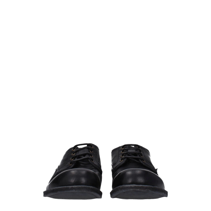 Dolce &amp; Gabbana Black Leather Oxfords And Derbies