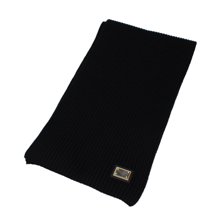 Dolce &amp; Gabbana Black Cashmere Scarf