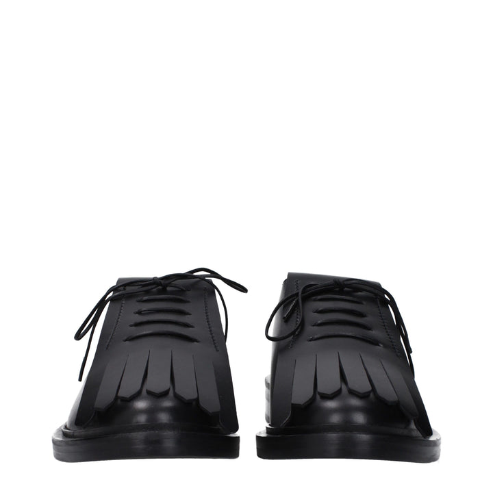 Max Mara Black Leather Oxfords And Derbies
