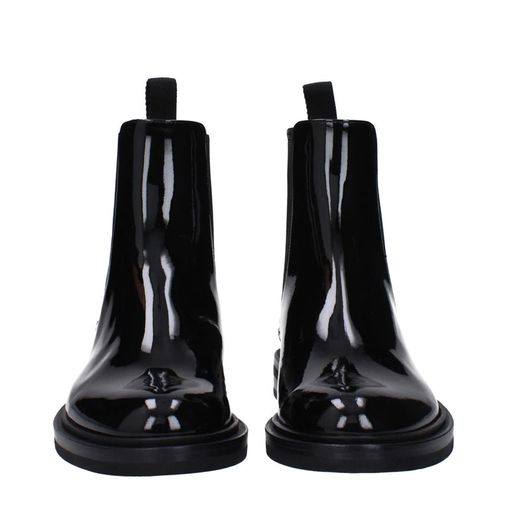 Dolce &amp; Gabbana Black Leather Ankle Boots