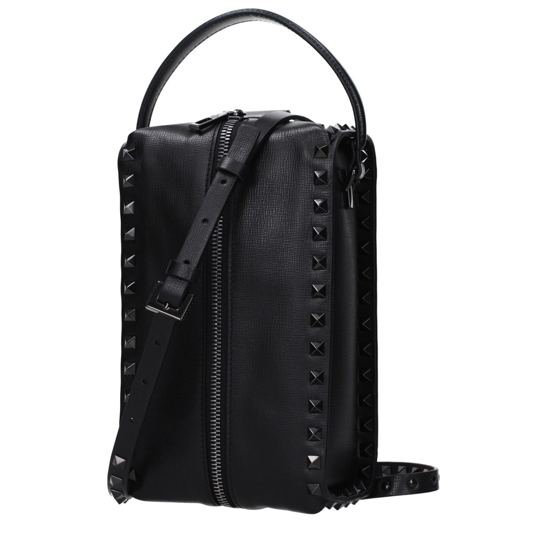 Valentino Garavani Black Leather Clutch Bag
