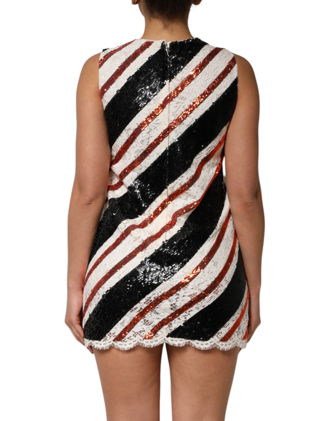 Dolce &amp; Gabbana Multicolor Sequin Embellished Shift Dress