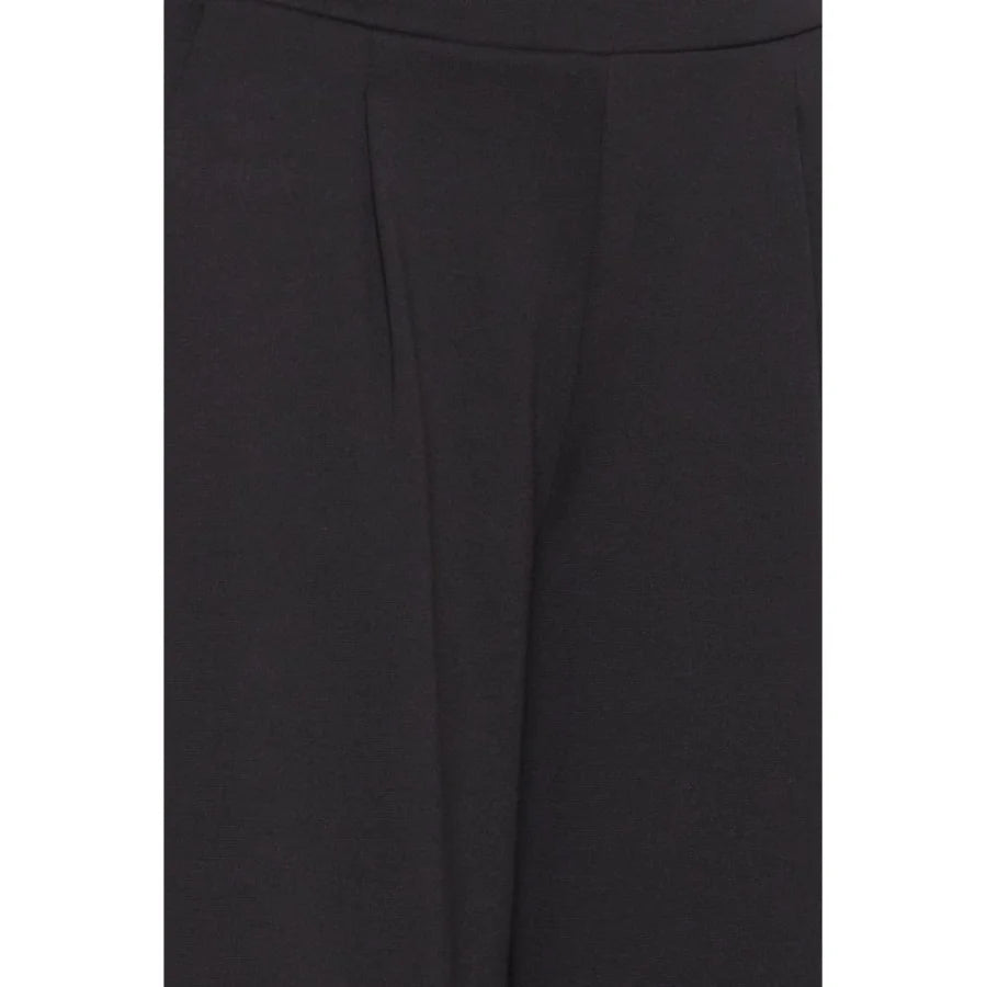ICHI Black Recycled Polyester Flared Pants
