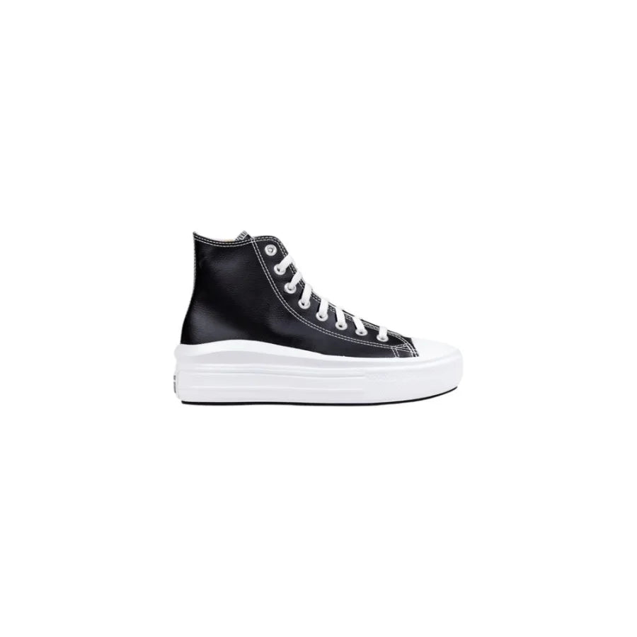 Converse Black Synthetic Platform Sneakers
