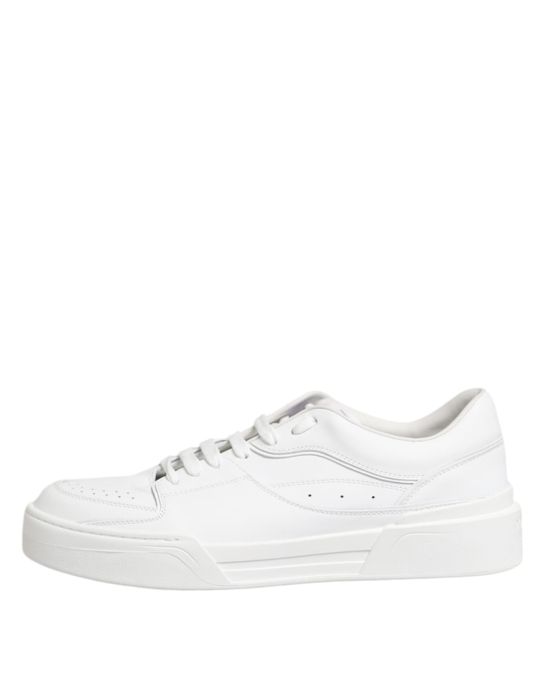 Dolce & Gabbana White Miami Leather Low Top Sneakers Shoes