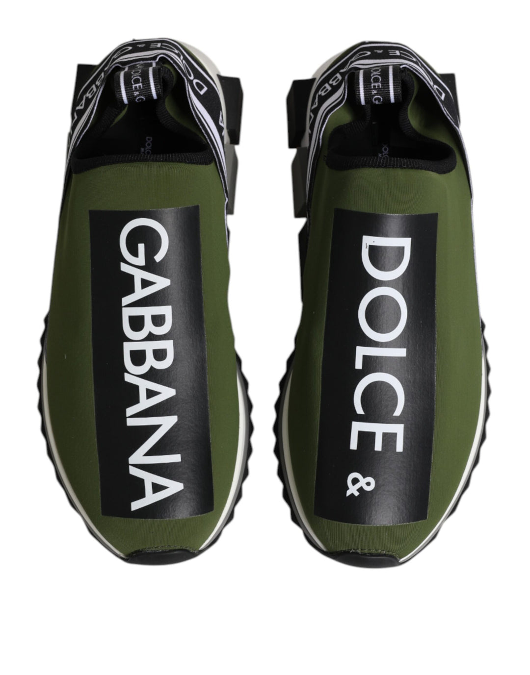 Dolce &amp; Gabbana Green Logo Low Top Sorrento Men Sneakers Shoes