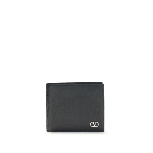 Valentino Garavani Black Calf Leather Bos Taurus Wallet
