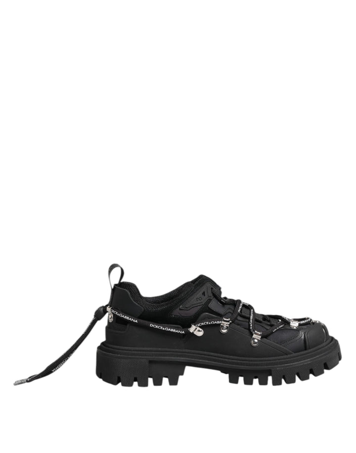 Dolce &amp; Gabbana Black Low Top Lace Up Trekking Sneakers Shoes