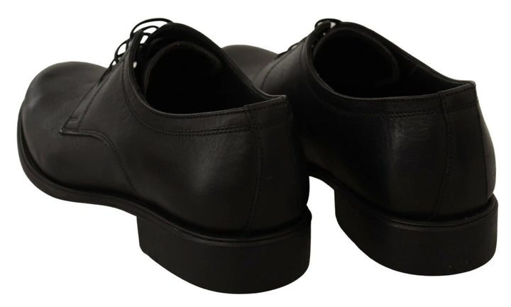 Dolce &amp; Gabbana Black Lace Up Leather Men Formal Derby Shoes