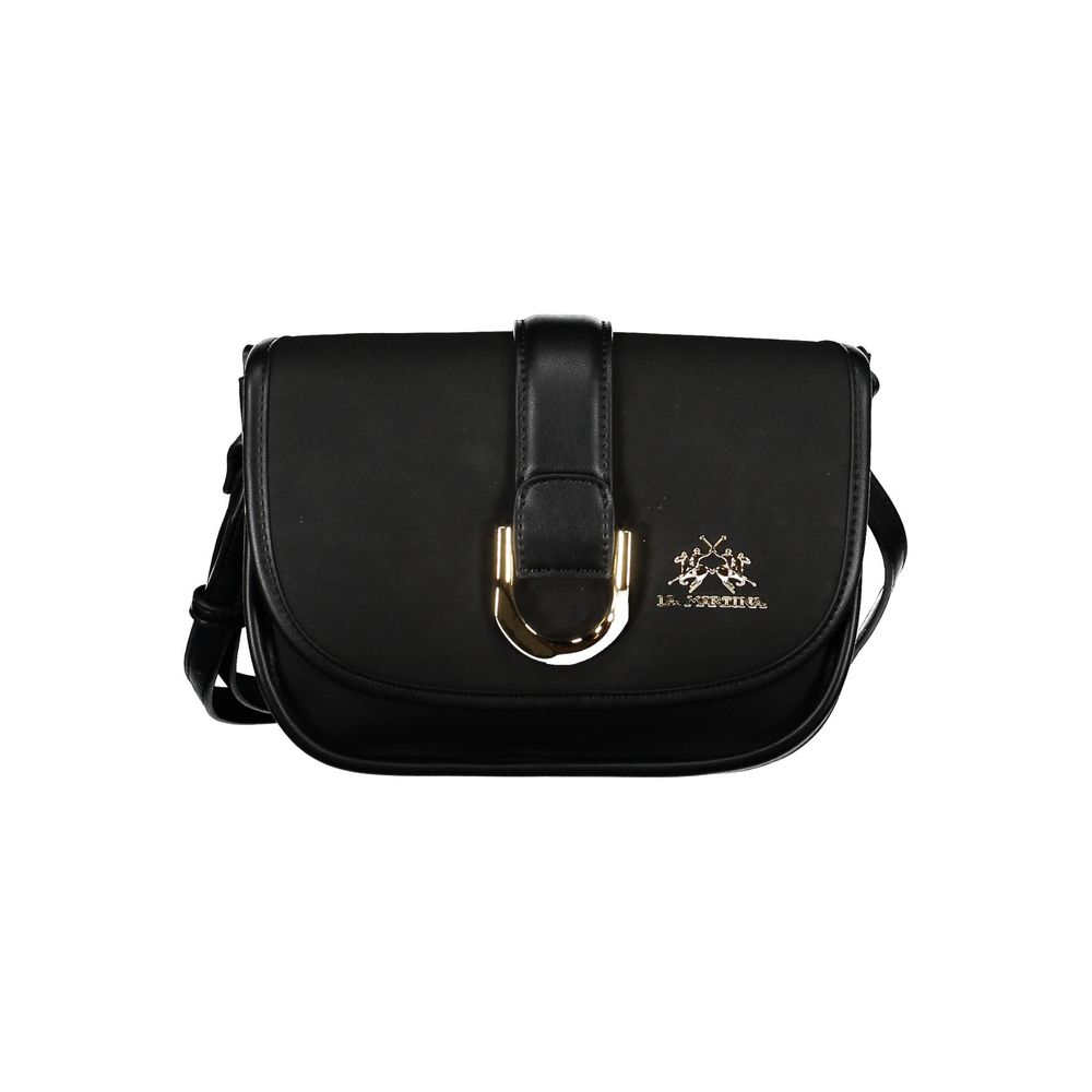La Martina Nero Polyurethane Women Shoulder Bag