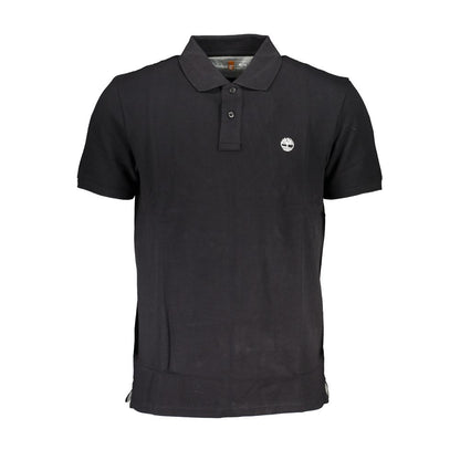 Timberland Black Cotton Men Polo Shirt