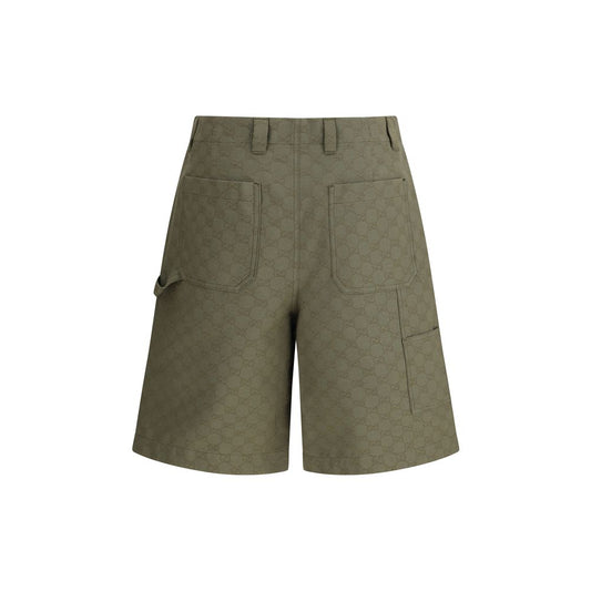 Gucci Bicolor Cotton Bermuda Shorts