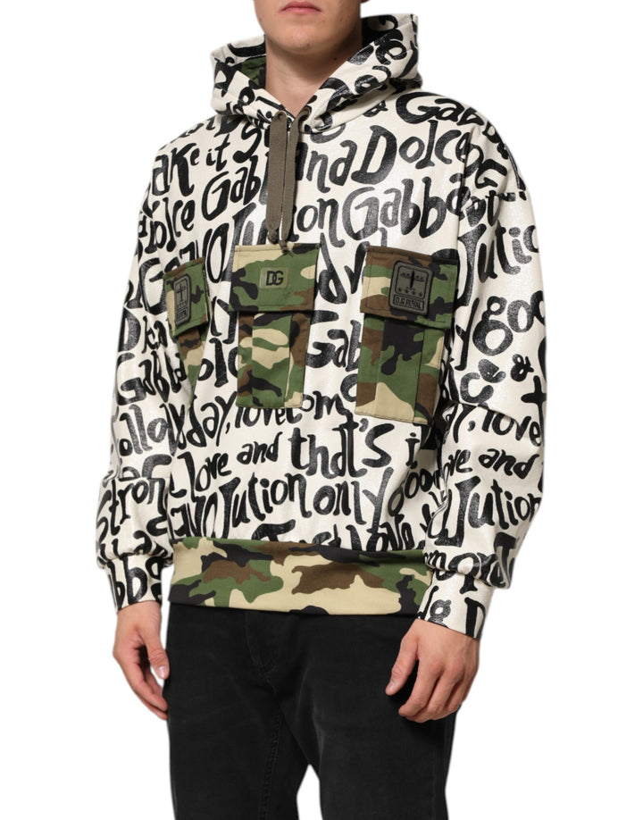 Dolce &amp; Gabbana Multicolor Hooded DGMania Sweatshirt Sweater