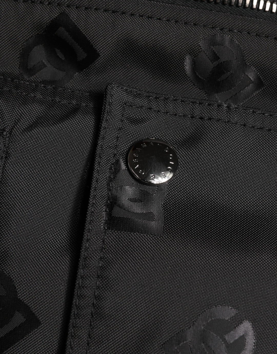 Dolce &amp; Gabbana Black Cargo Windbraker Logo Mania Jacket