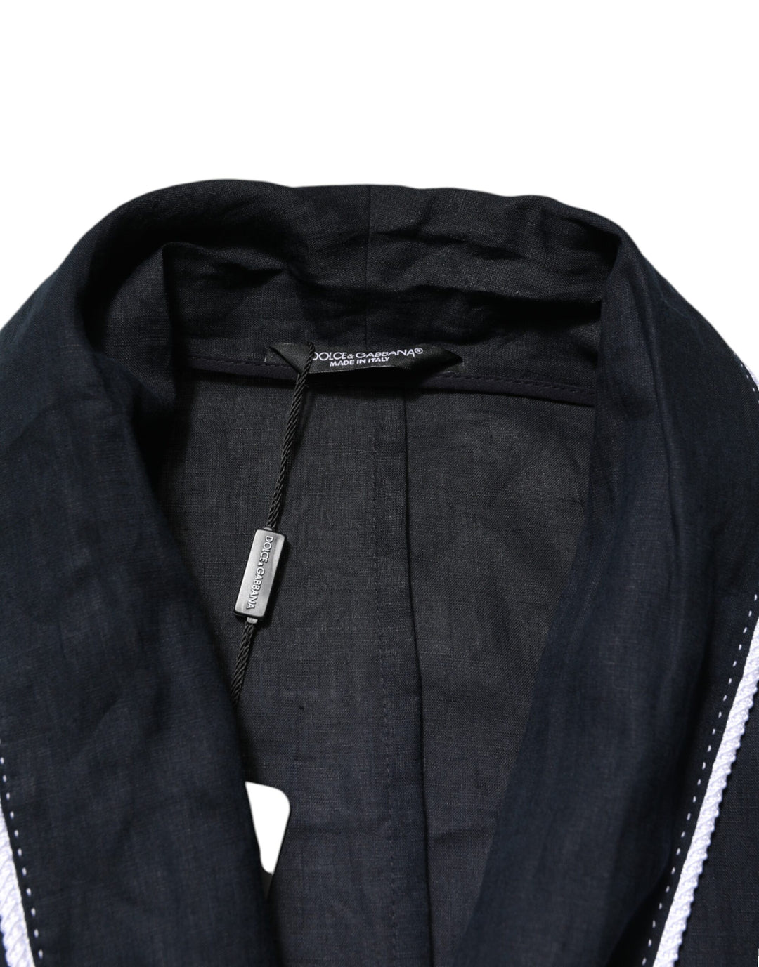 Dolce &amp; Gabbana Dark Blue DG Embroidery Jacket Robe Blazer