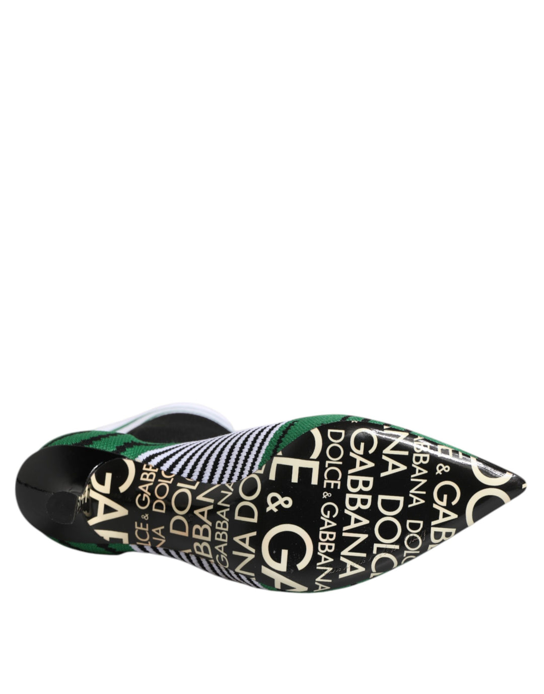 Dolce &amp; Gabbana Green Stretch Sock Style Ankle Boots Shoes