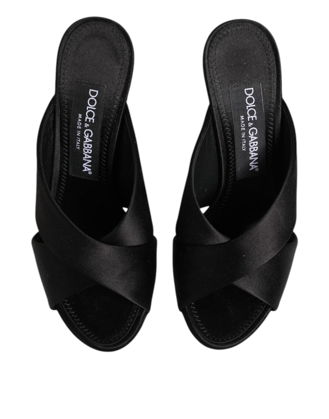 Dolce &amp; Gabbana Black Keira Baroque High Heel Sandals Shoes