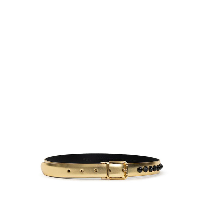 Dolce &amp; Gabbana Gold Leather Regular Belt