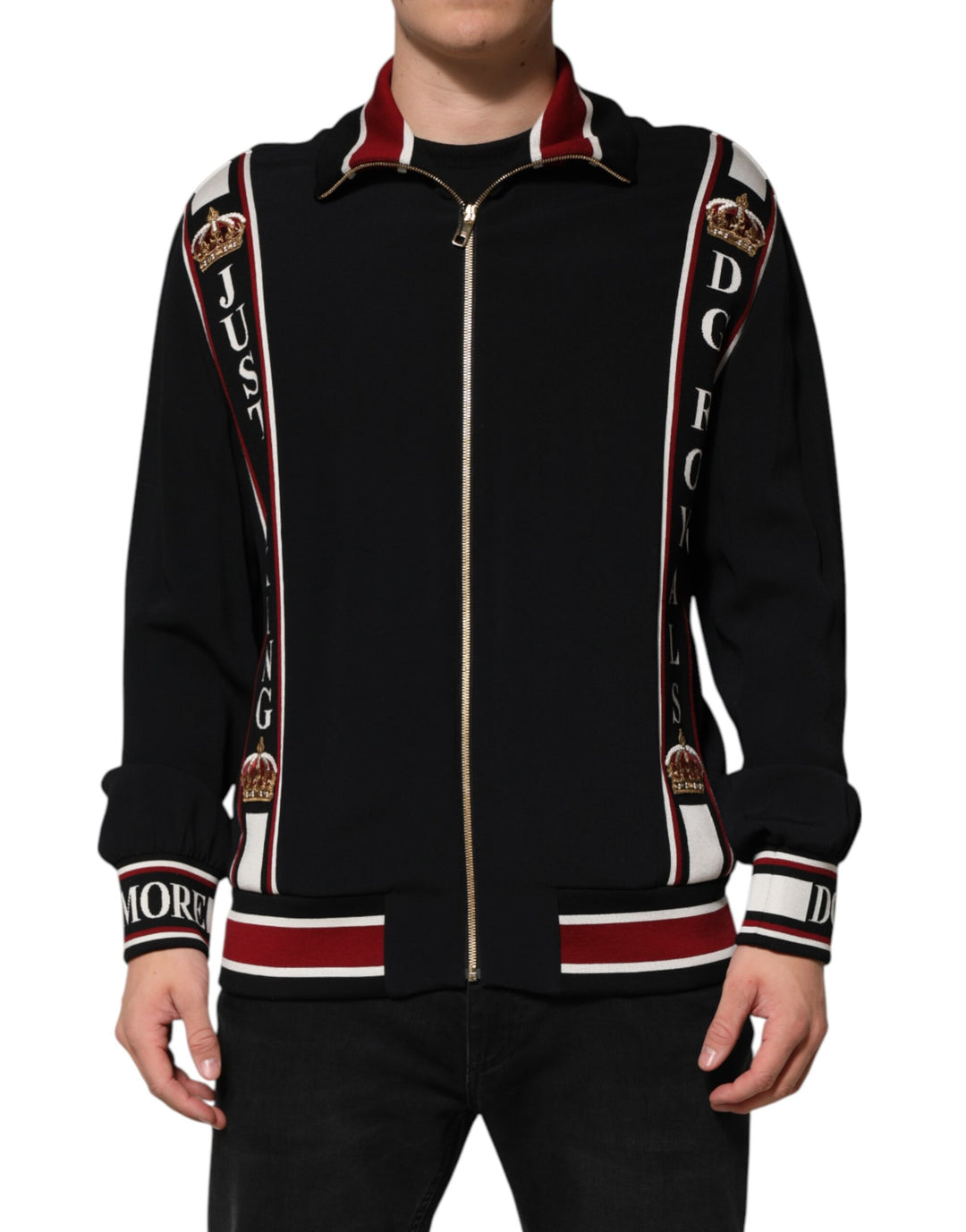 Dolce &amp; Gabbana Black DG King Full Zip Sweatshirt  Sweater