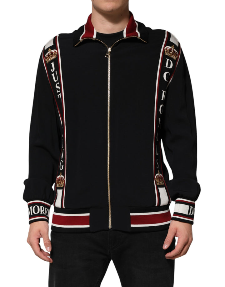 Dolce &amp; Gabbana Black DG King Full Zip Sweatshirt  Sweater
