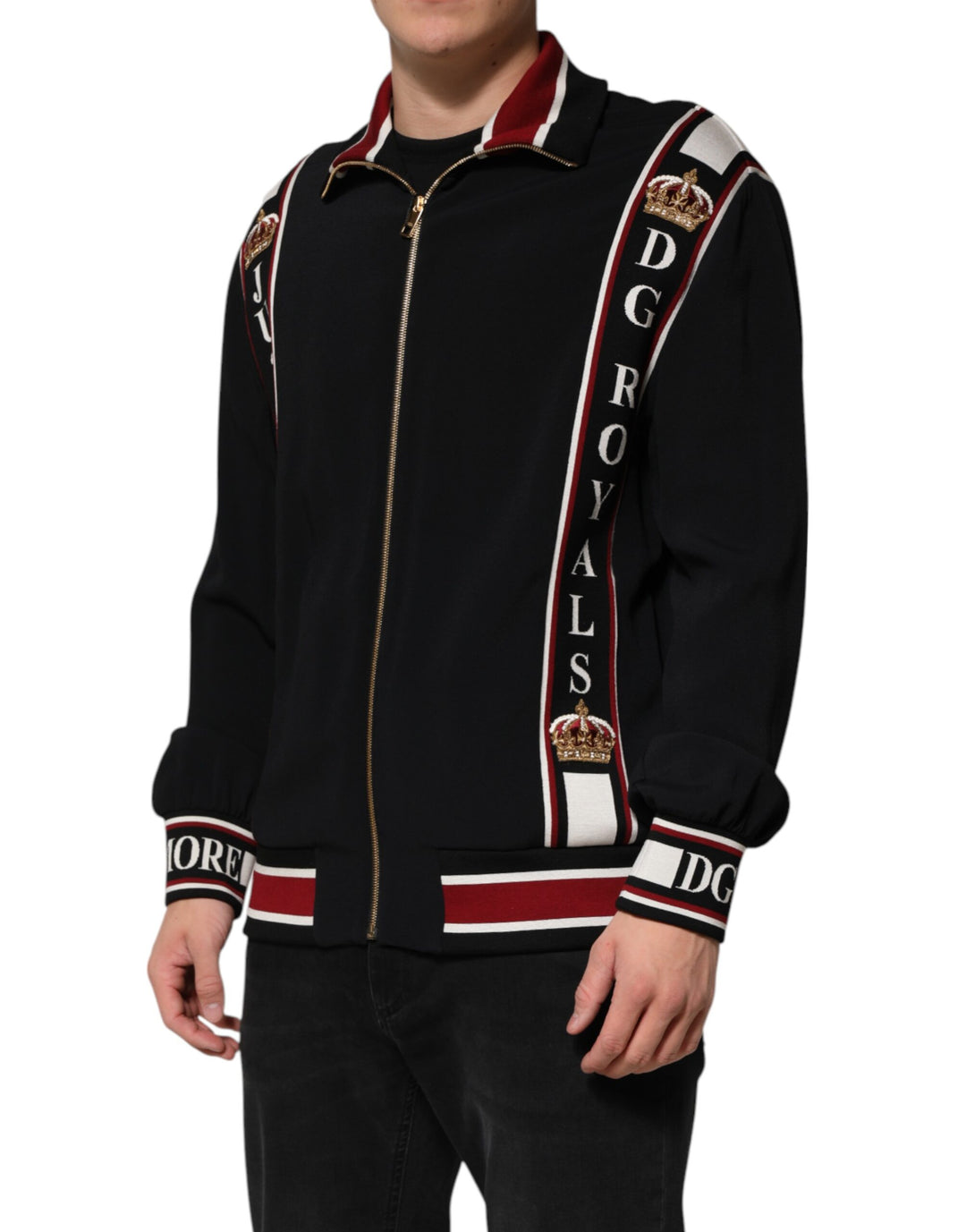 Dolce &amp; Gabbana Black DG King Full Zip Sweatshirt  Sweater
