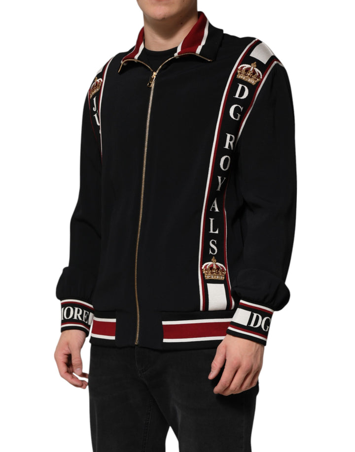 Dolce &amp; Gabbana Black DG King Full Zip Sweatshirt  Sweater