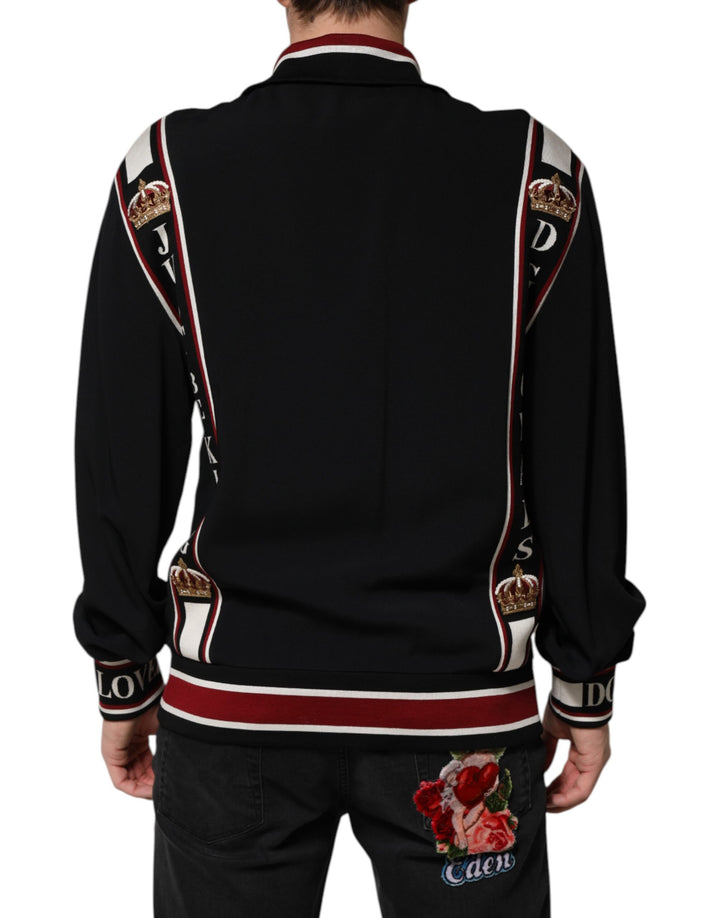 Dolce &amp; Gabbana Black DG King Full Zip Sweatshirt  Sweater
