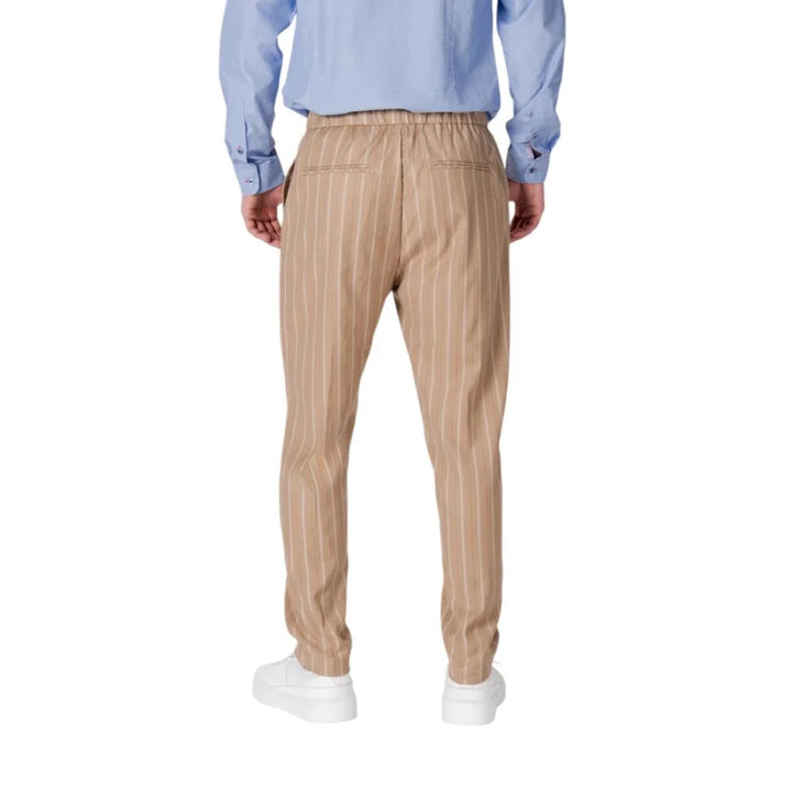 Gianni Lupo Beige Polyester Pants