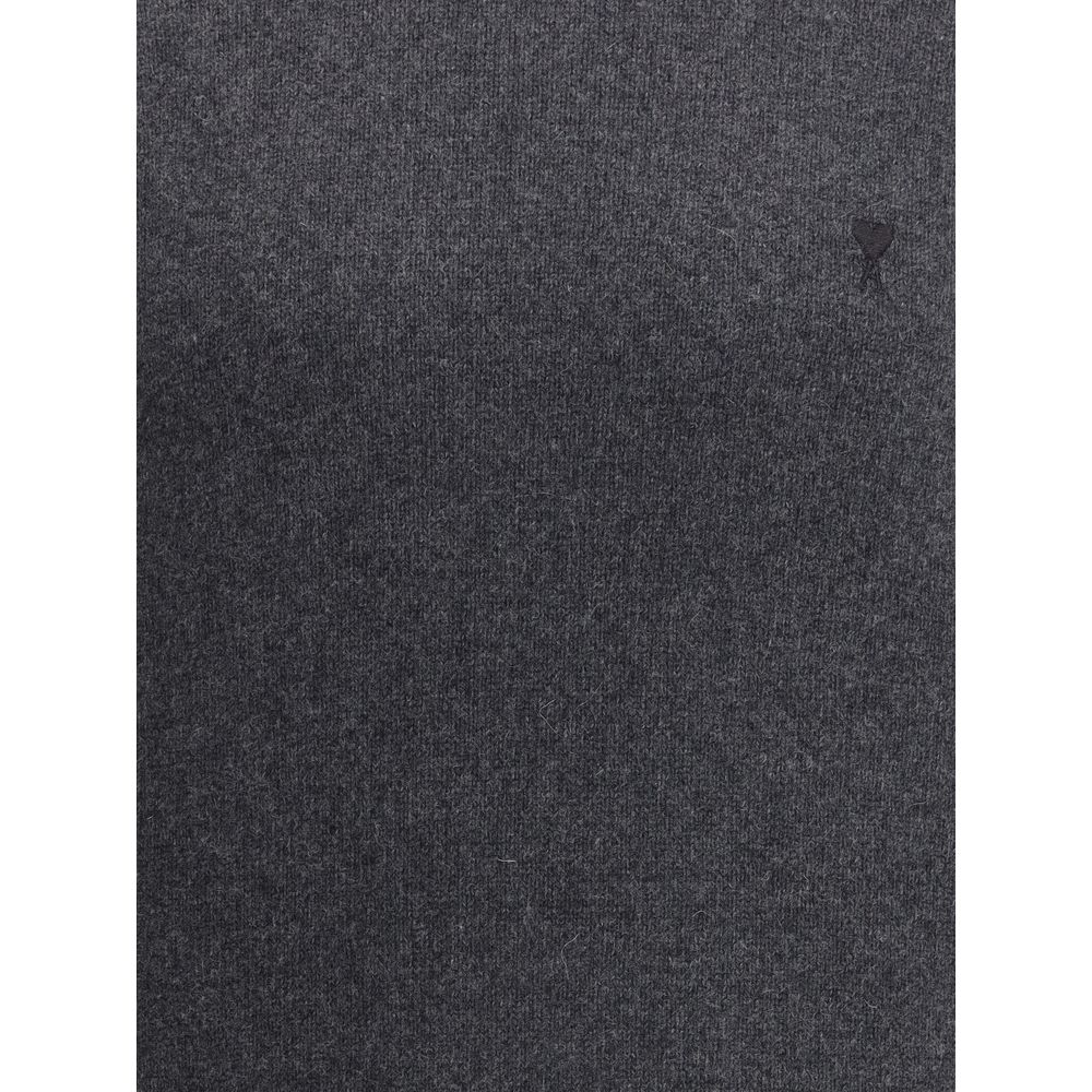 Ami Paris Gray Cashmere Turtleneck