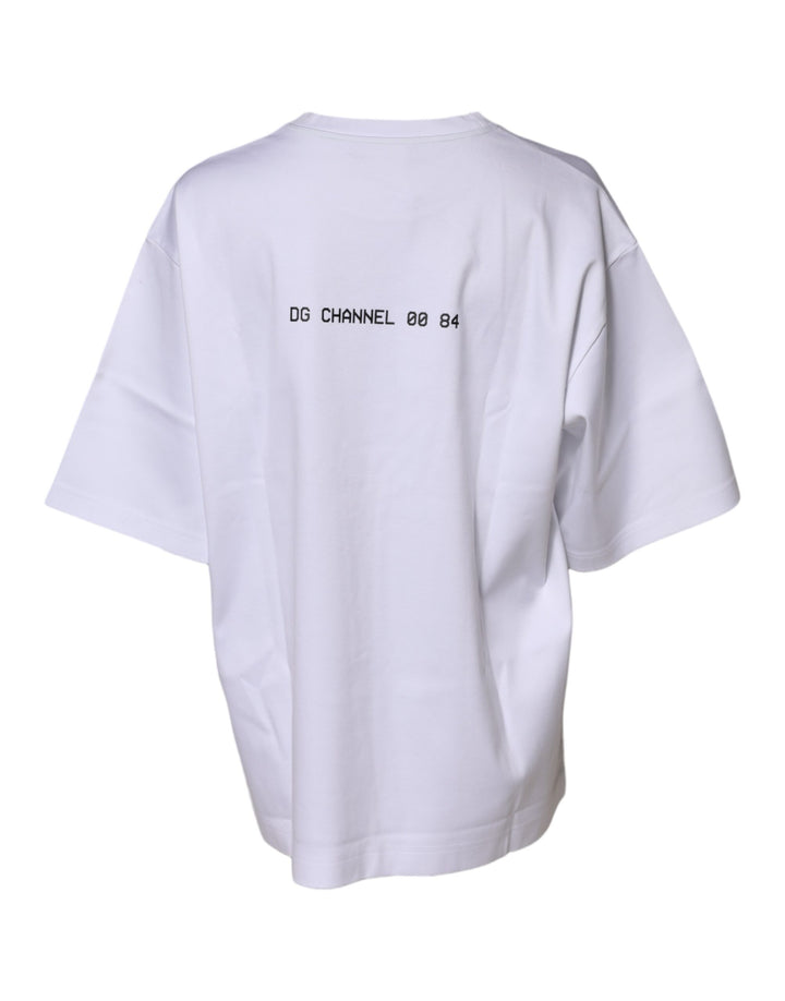 Dolce &amp; Gabbana White Cotton Printed Short Sleeves T-shirt