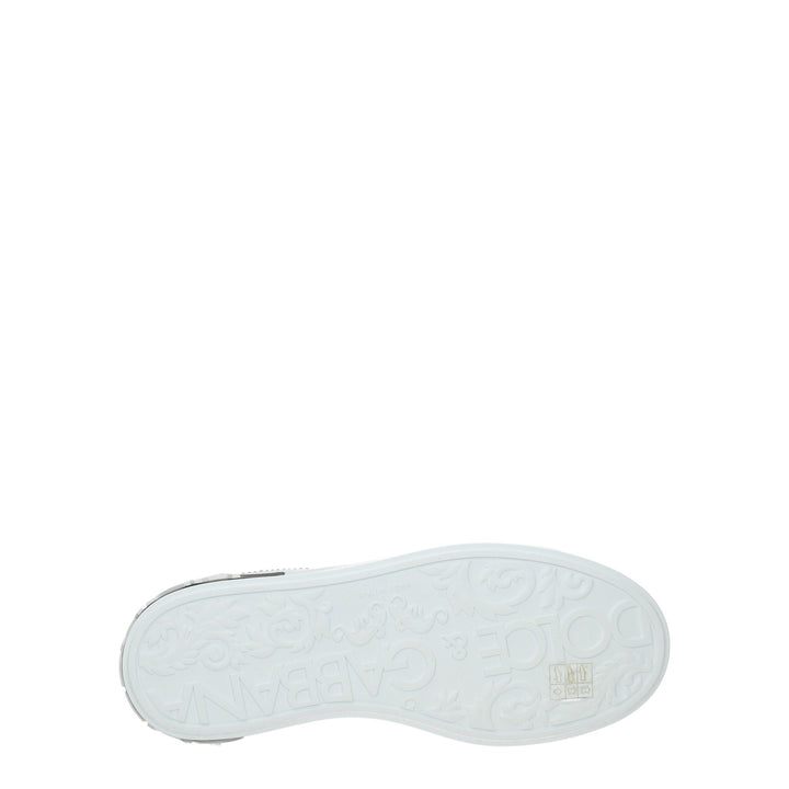 Dolce &amp; Gabbana White Leather Low Top Sneakers