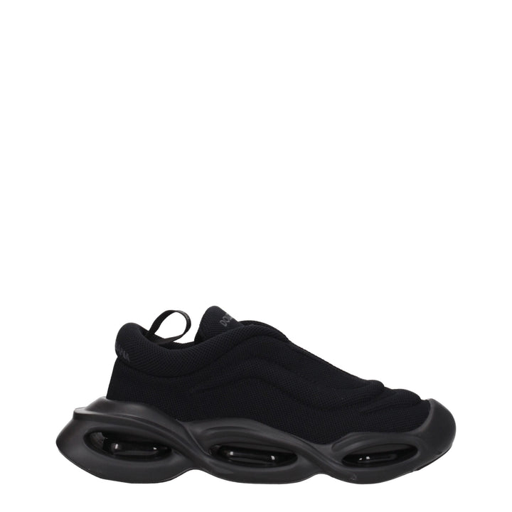 Dolce &amp; Gabbana Black Fabric Chunky Sneakers