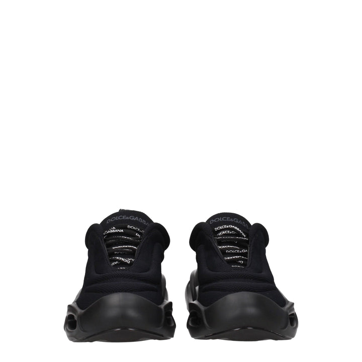 Dolce &amp; Gabbana Black Fabric Chunky Sneakers