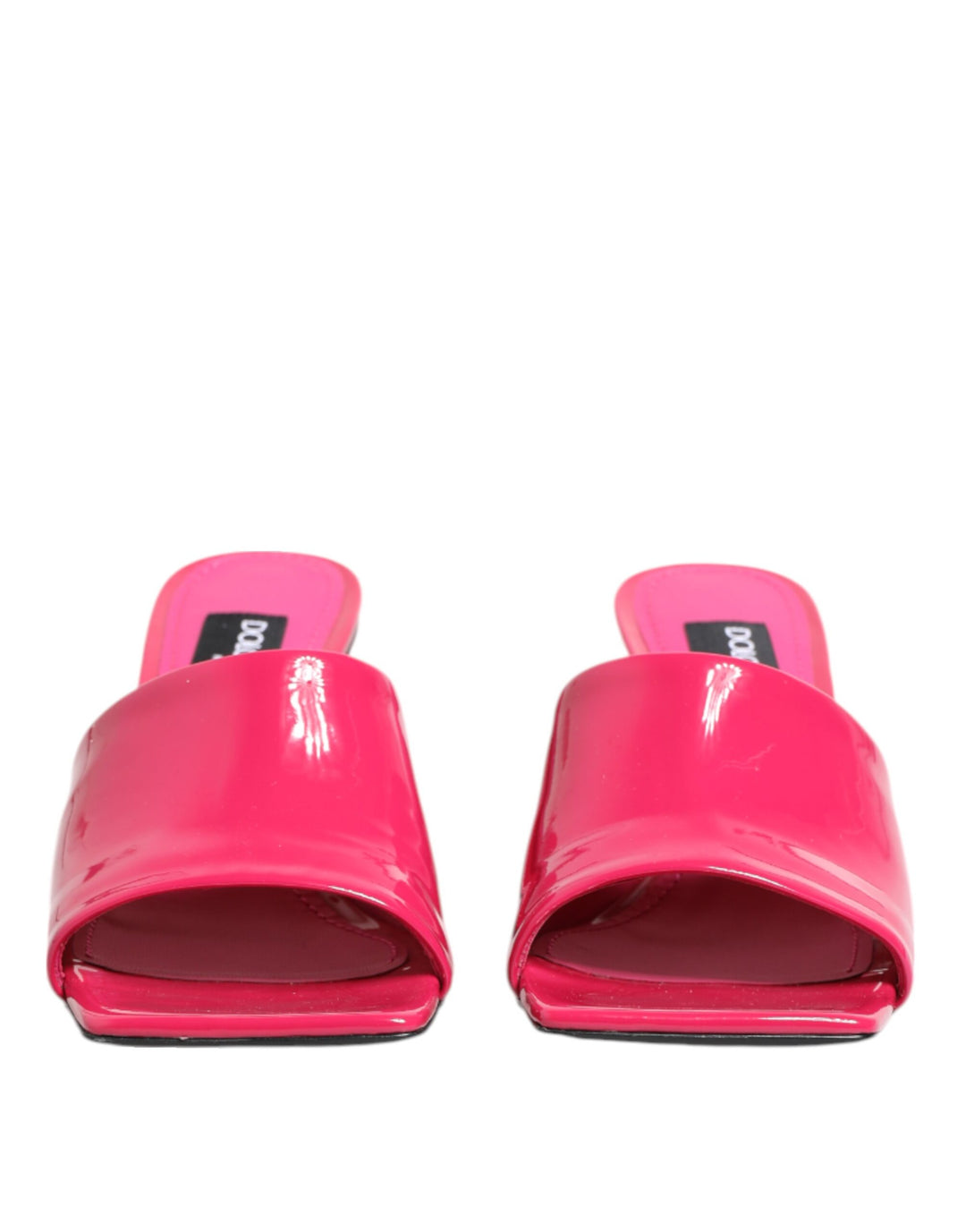 Dolce &amp; Gabbana Pink Open Toe Block Heel Mules Sandals Shoes