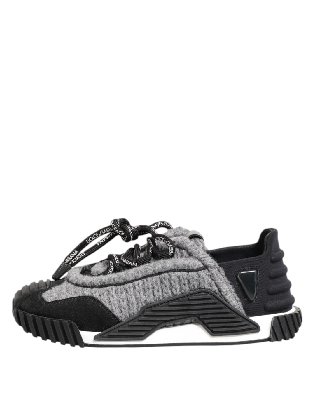 Dolce &amp; Gabbana Black Gray NS1 Low Top Sneakers Shoes