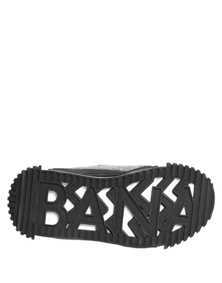 Dolce &amp; Gabbana Black Gray NS1 Low Top Sneakers Shoes