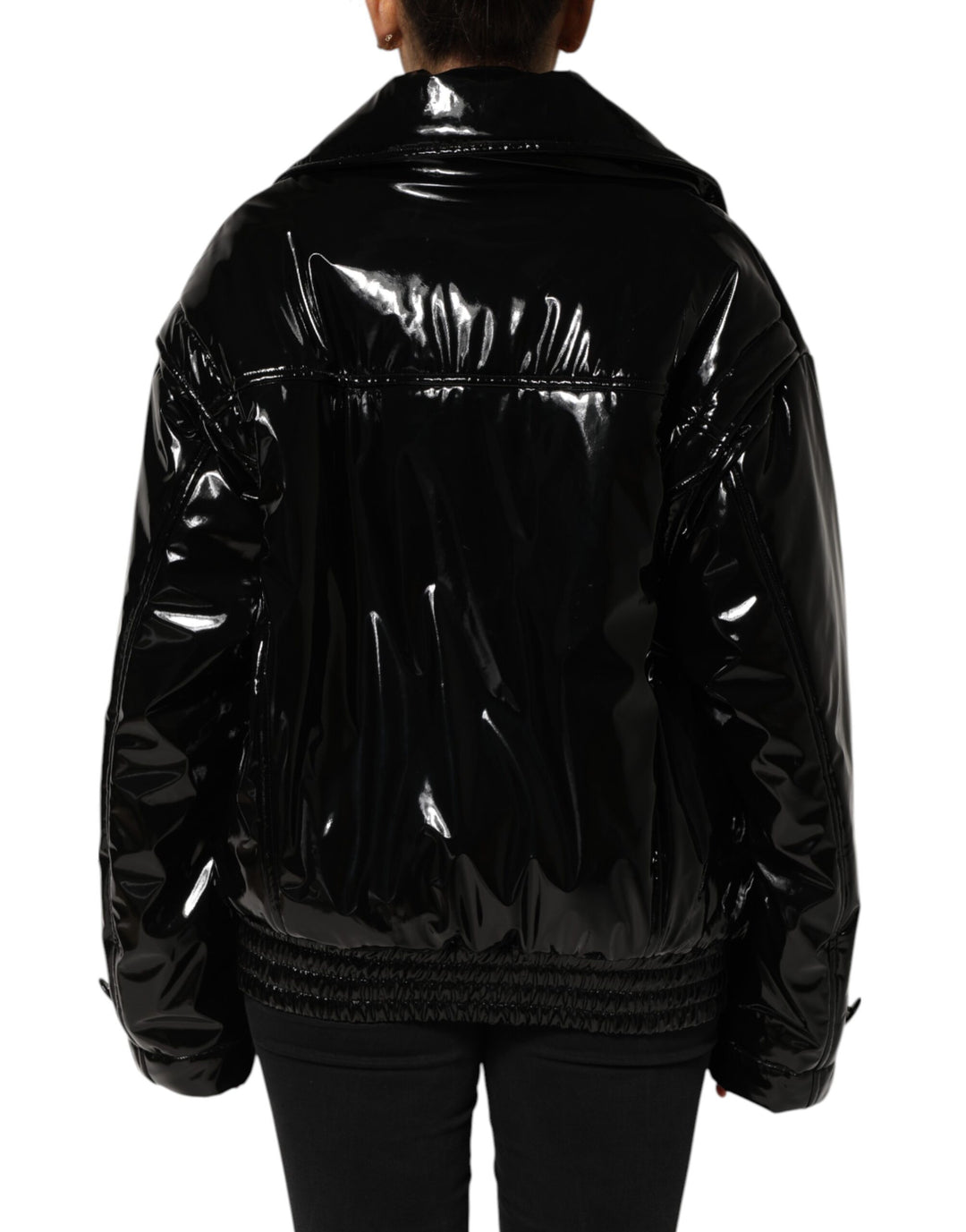 Dolce &amp; Gabbana Polyester Black Quilted Puffer Coat  Jacket