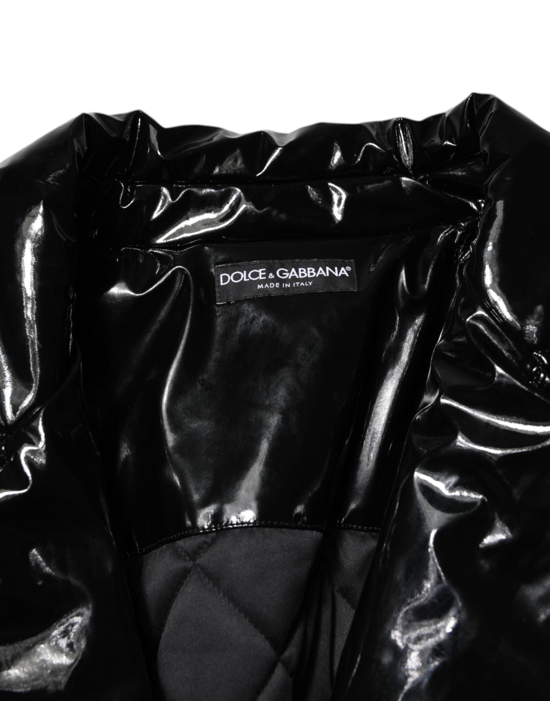 Dolce &amp; Gabbana Polyester Black Quilted Puffer Coat  Jacket