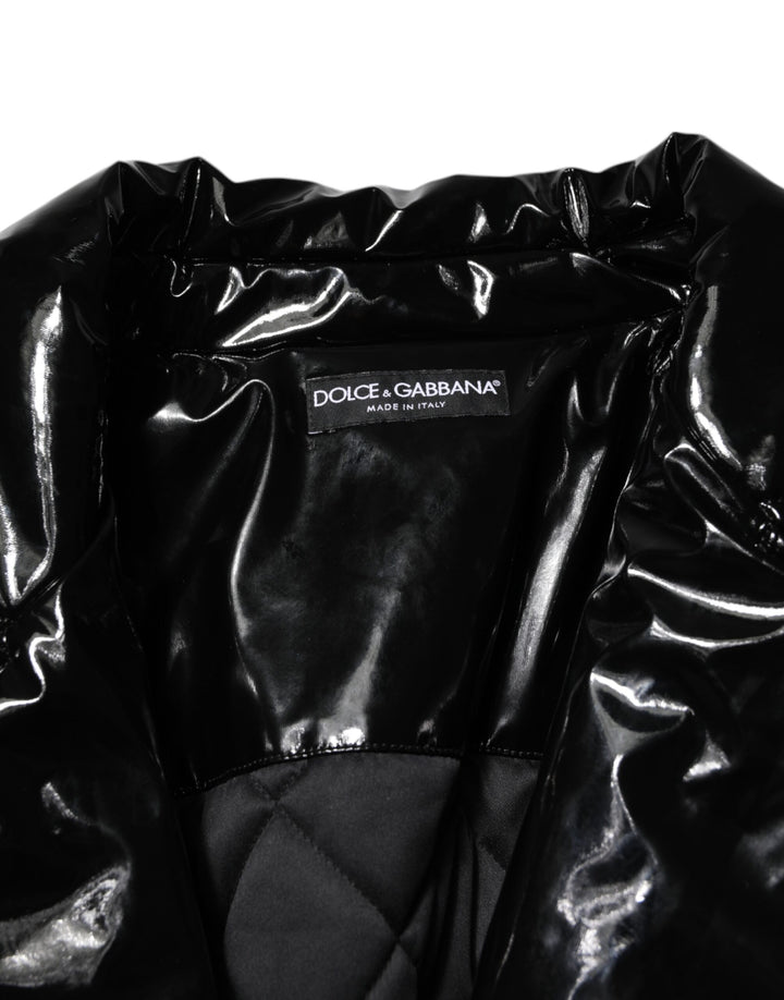 Dolce &amp; Gabbana Polyester Black Quilted Puffer Coat  Jacket