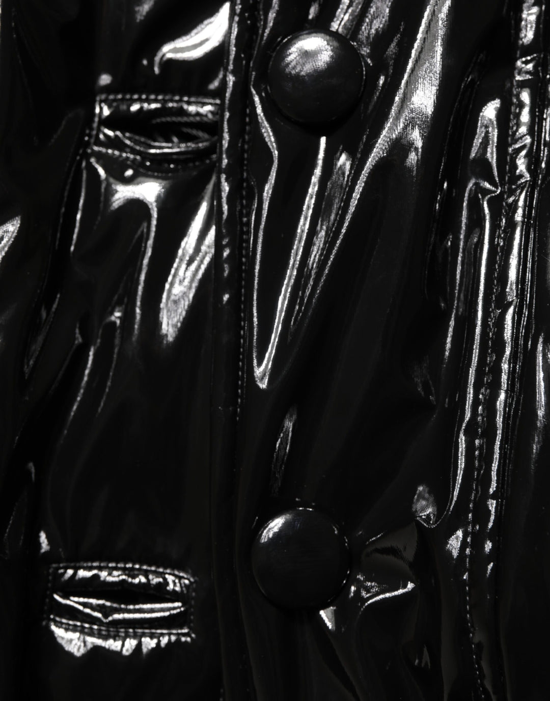 Dolce &amp; Gabbana Polyester Black Quilted Puffer Coat  Jacket