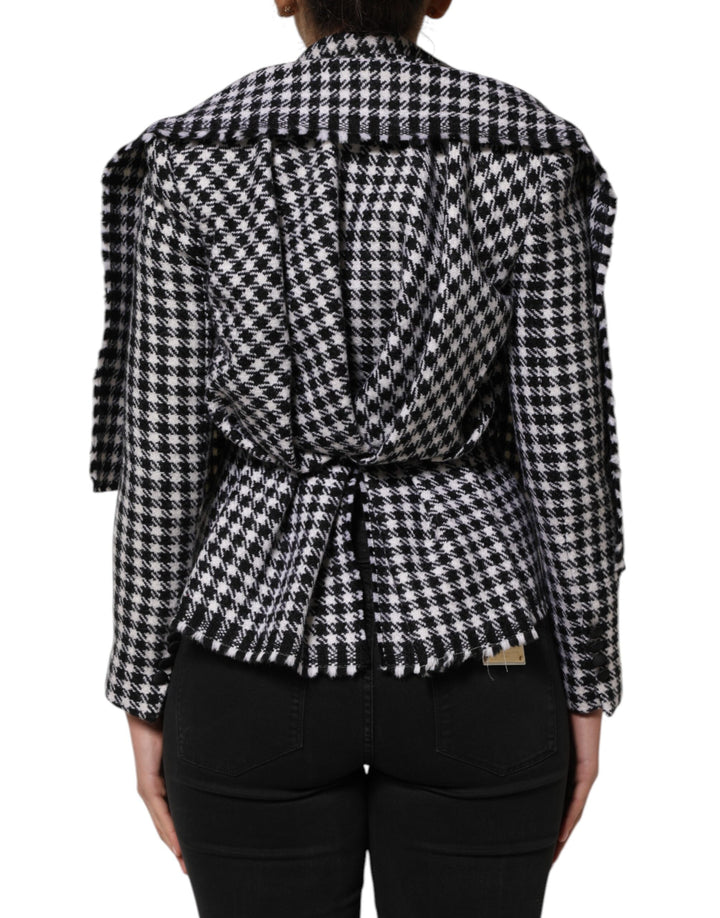 Dolce &amp; Gabbana Multicolor Wool Monochrome Patterned Jacket