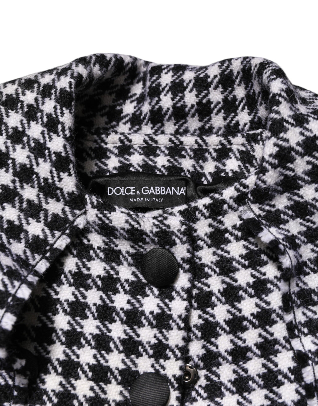 Dolce &amp; Gabbana Multicolor Wool Monochrome Patterned Jacket