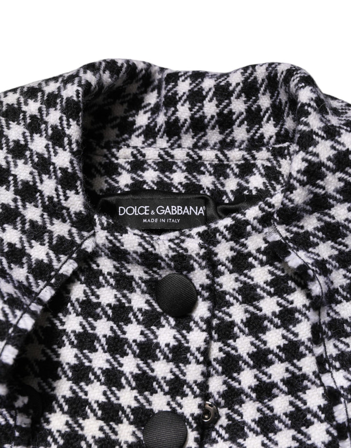 Dolce &amp; Gabbana Multicolor Wool Monochrome Patterned Jacket
