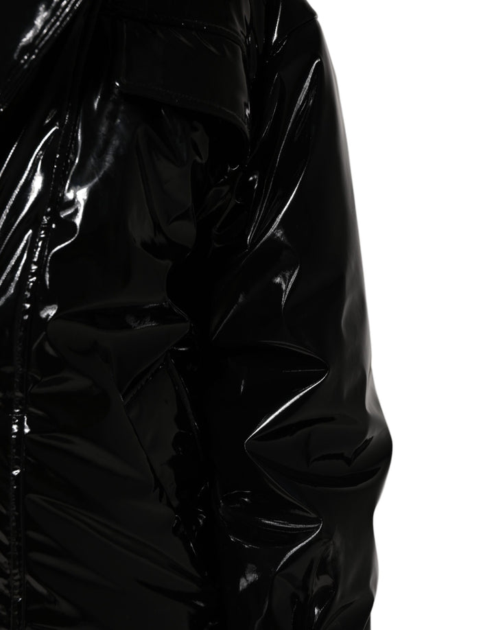 Dolce &amp; Gabbana Black Polyester Quilted Puffer Coat Jacket
