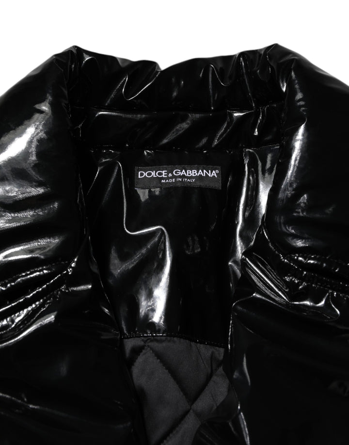 Dolce &amp; Gabbana Black Polyester Quilted Puffer Coat Jacket