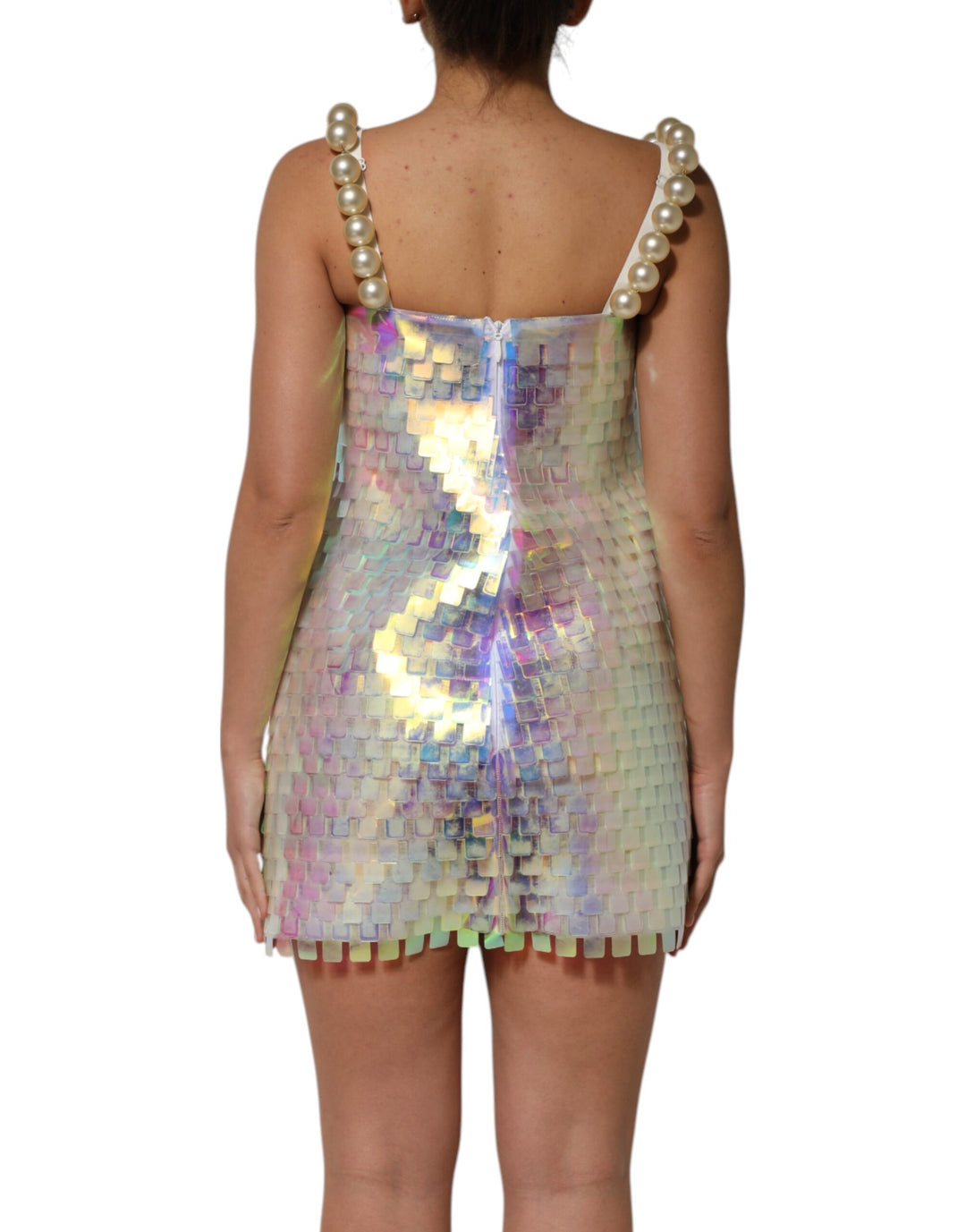 Dolce &amp; Gabbana Multicolor Sequin Holographic Mini  Dress